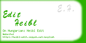 edit heibl business card